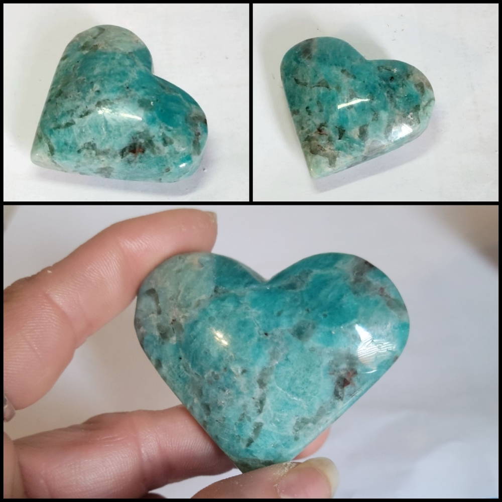 AAA Amazonite Heart Carving